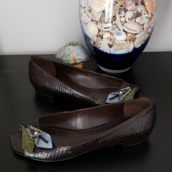 Vintage Louis Vuitton Flats Shoes Women Size 37 - Picture 2 of 8